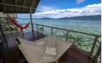 balcony view from the water bungalows